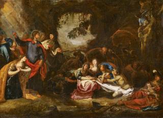 Simon De Vos - Auferweckung des Lazarus.