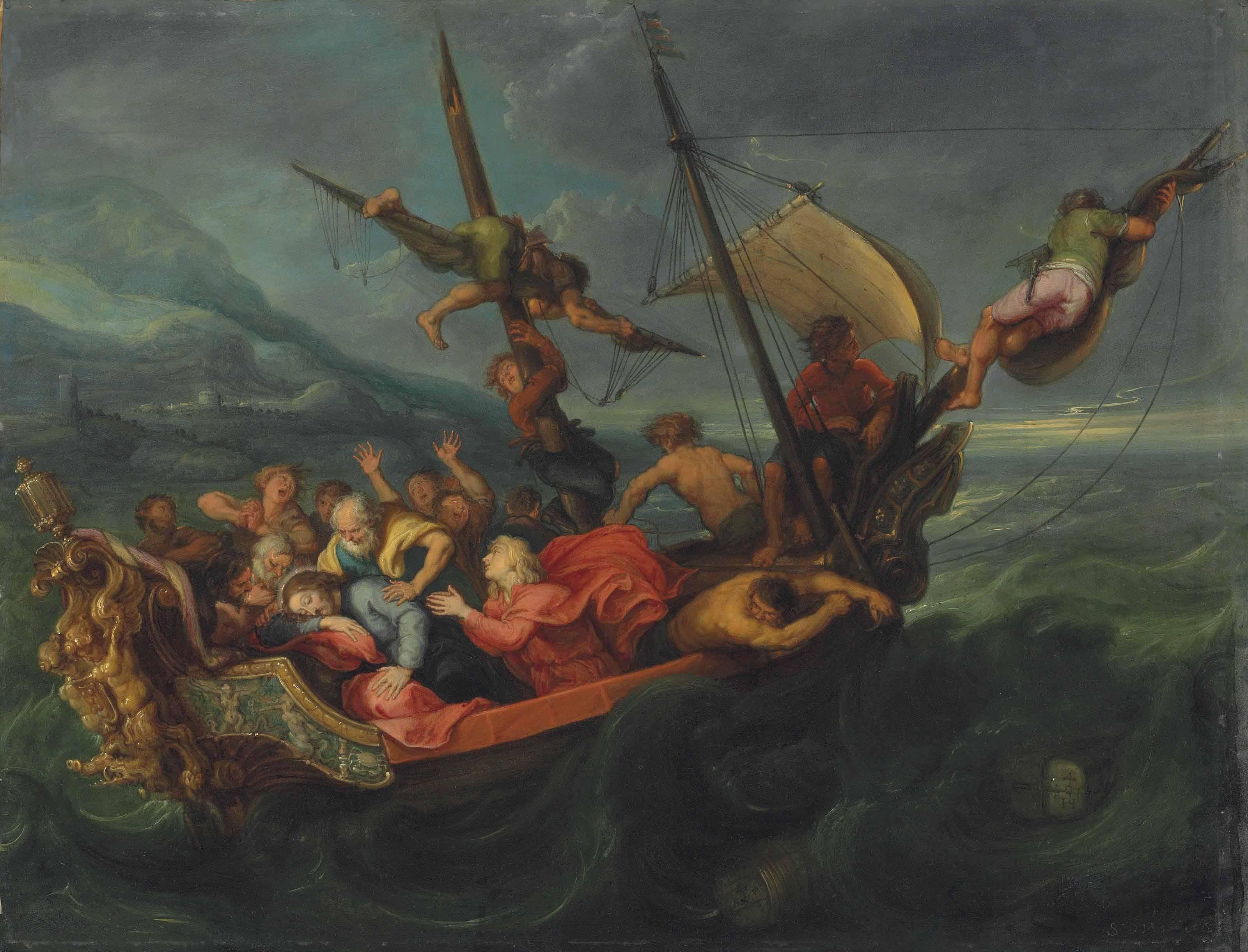 Simon De Vos - Christ on the sea of Galilee