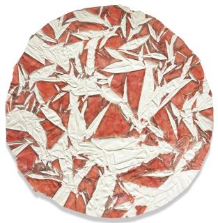 Simon Hantaï - Sans titre (Tondo)