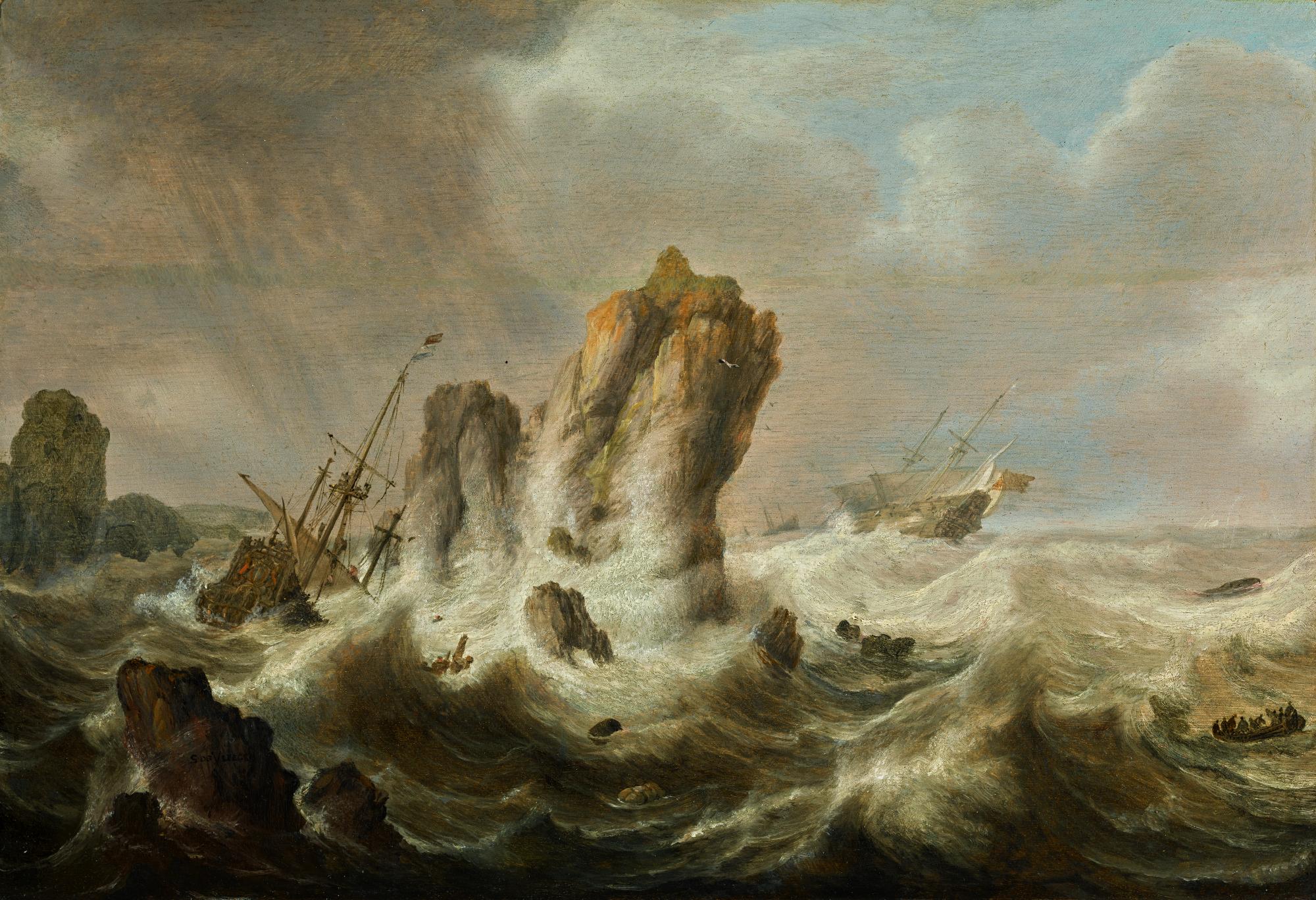 Simon Jacobsz. De Vlieger - A Shipwreck