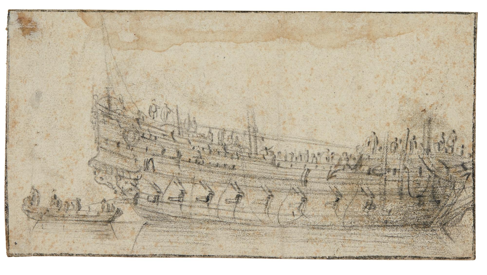 Simon Jacobsz. De Vlieger - The Hull Of A Warship