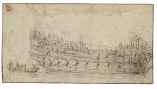 Simon Jacobsz. De Vlieger - The Hull Of A Warship