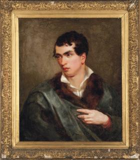Simon Jacques Rochard - Portrait Of A Gentleman, Half-Length, In A Fur Lined Wrap