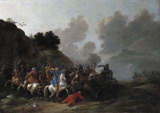 Simon Johannes van Douw - A cavalry battle between Turks and Christians