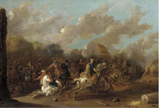 Simon Johannes van Douw - A cavalry skirmish between Christians and Turks