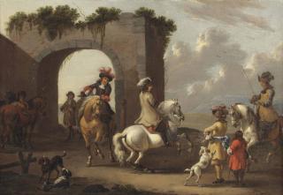 Simon Johannes Van Douw - A Riding School