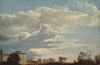 Simon Joseph Alexandre Clément Denis - A cloud study over a Roman town