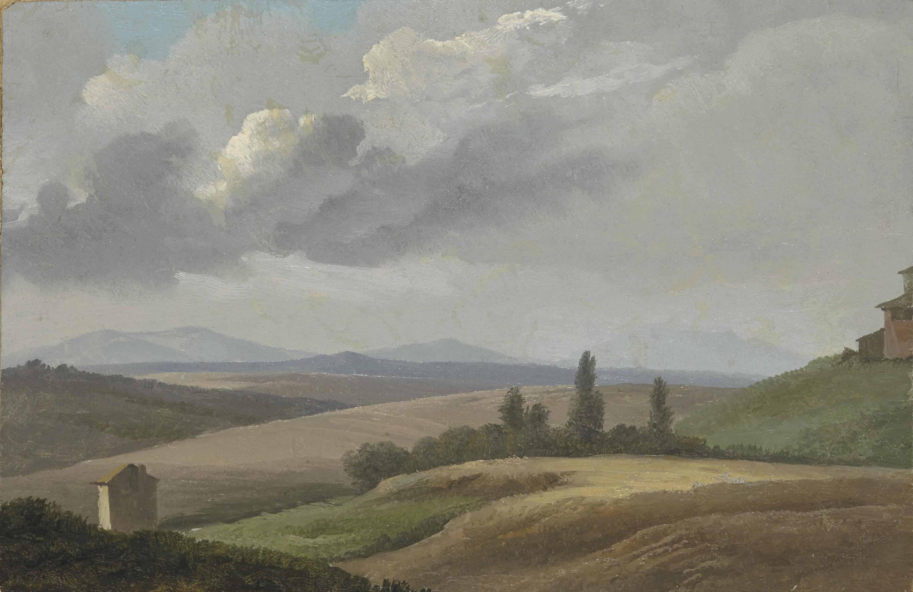 Simon Joseph Alexandre Clemént Denis - Vue de la campagne prè  s de Rome