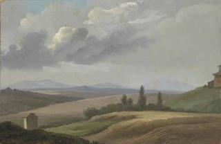 Simon Joseph Alexandre Clemént Denis - Vue de la campagne prè  s de Rome