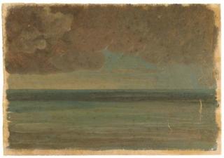 Simon-Joseph-Alexandre-Clément Denis - Vue de la Mer Depuis Ischia Sous Un Ciel Orageux