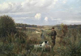 Simon Ludvig Ditlev Simonsen - Shooting In The Wetlands With Pointers