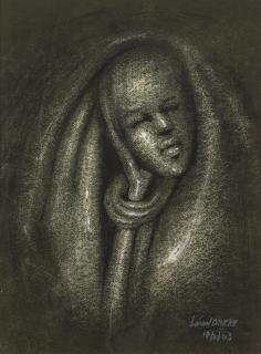 Simon Okeke - Head of a woman