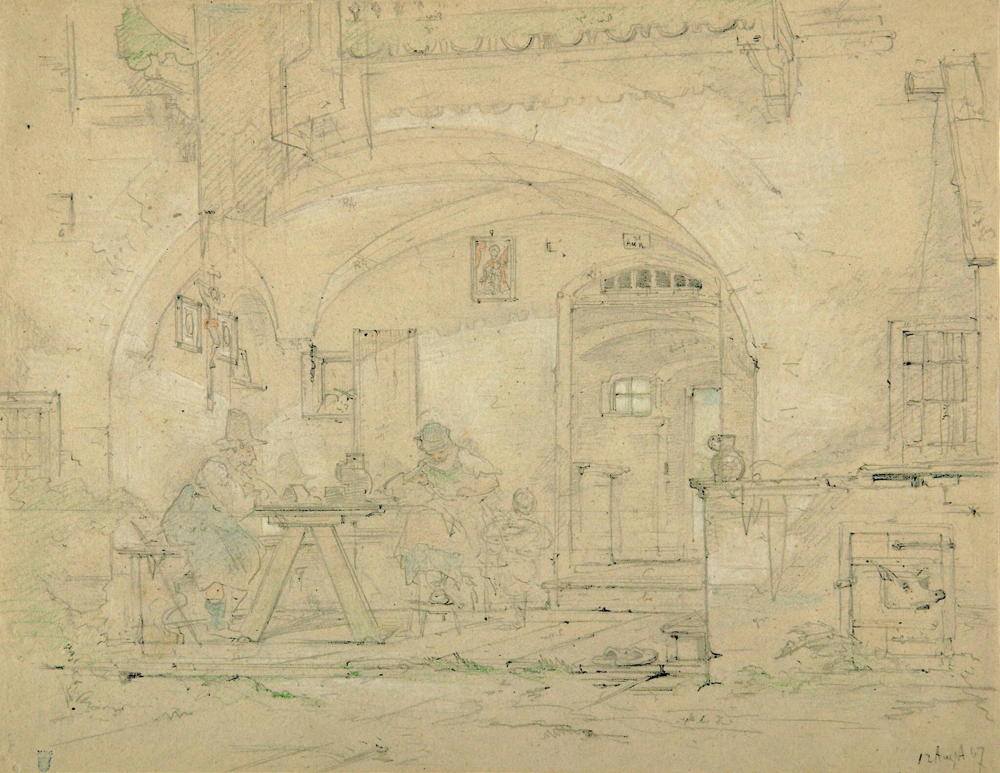 Simon Quaglio - Ländliche Szene.