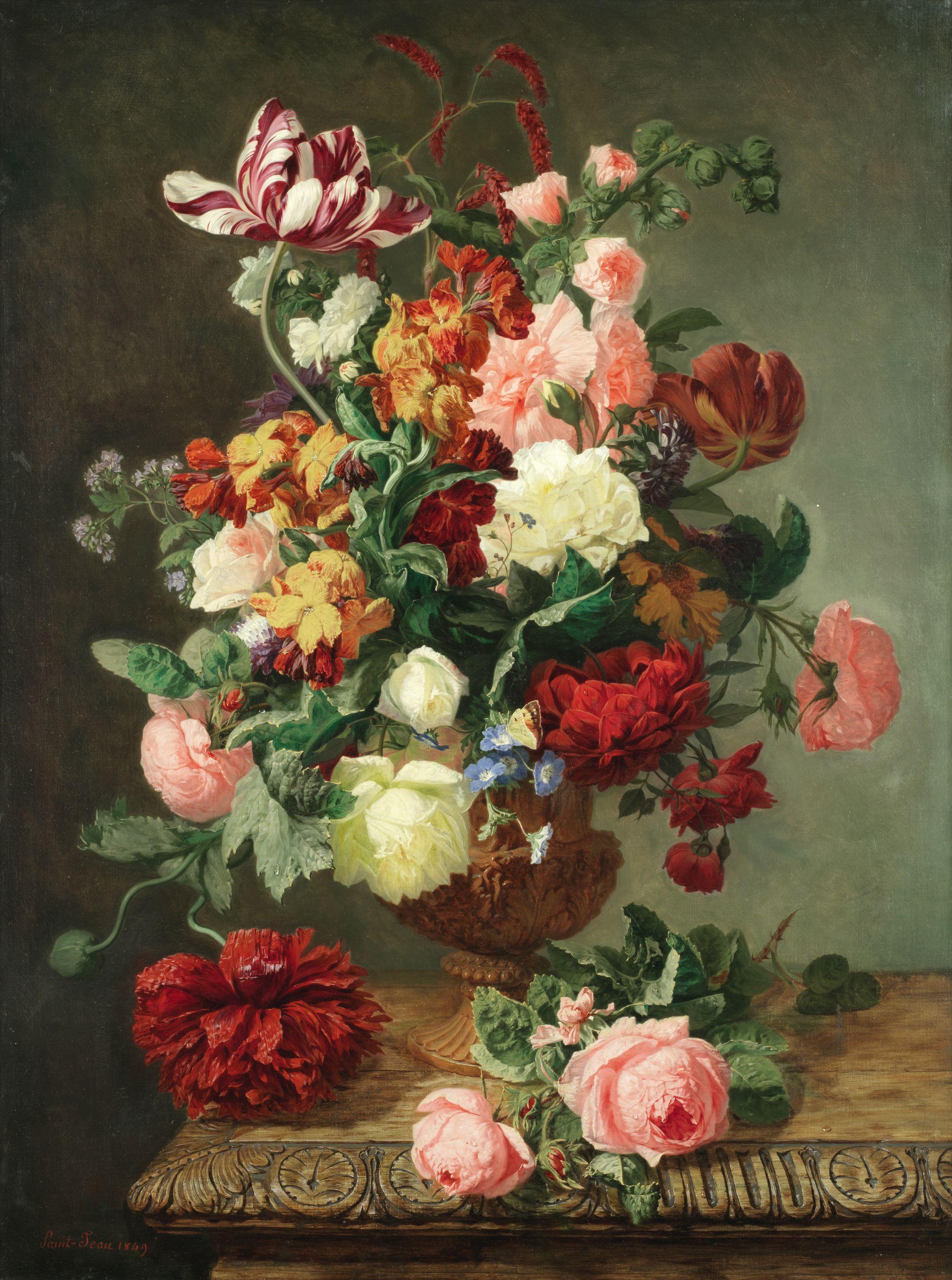 Simon Saint-Jean - A Vibrant Bouquet