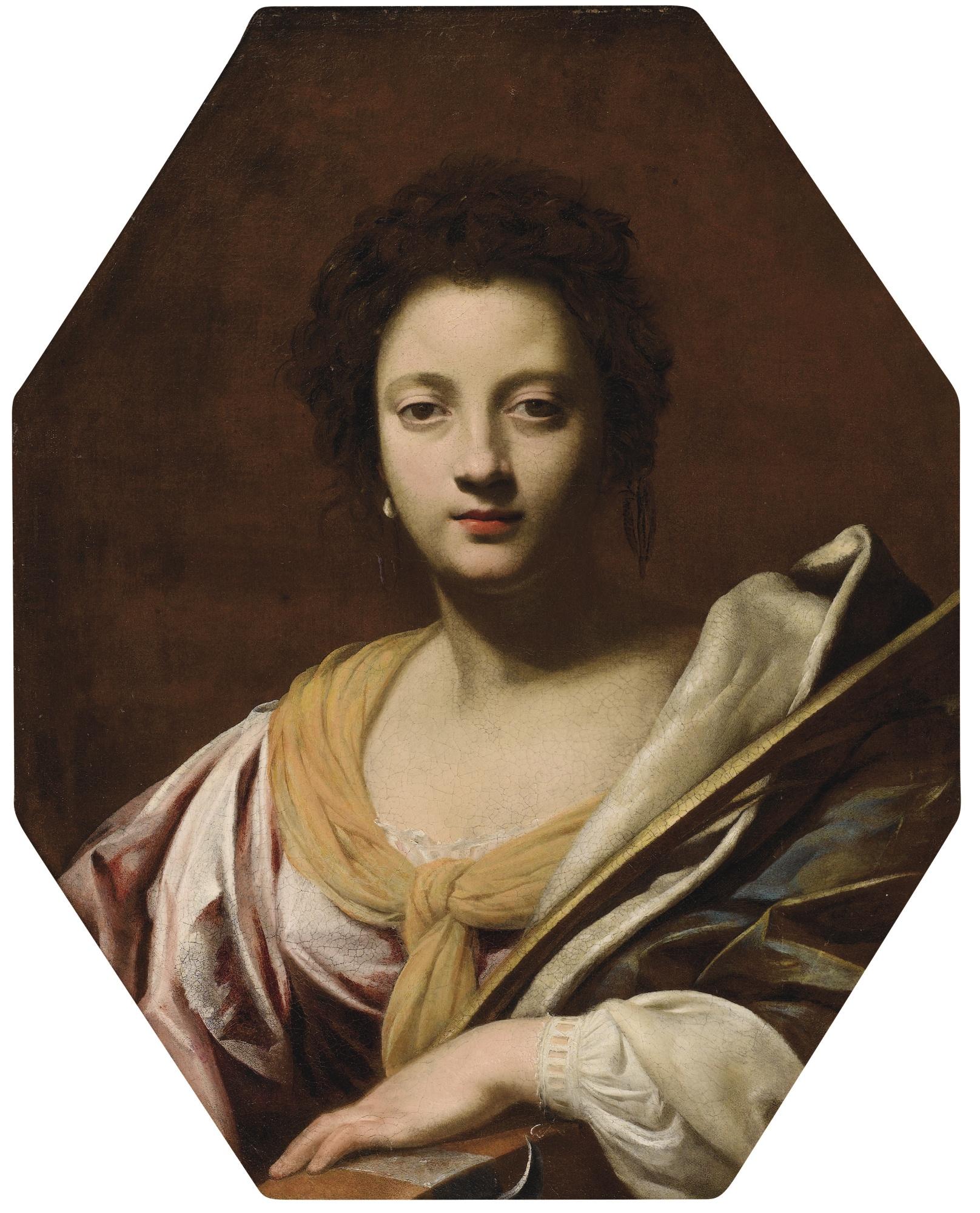 Simon Vouet - Portrait Of A Woman, Probably Ursula Da Vezzo, Sister-In-Law Of The Artist, As Saint Catherine