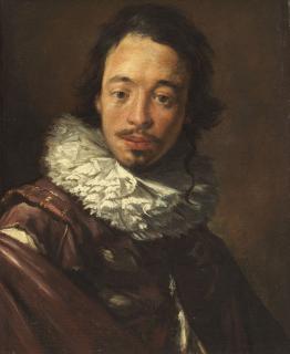 Simon Vouet - Portrait of a young man, bust-length, in a ruff, presumably a portrait of the artist