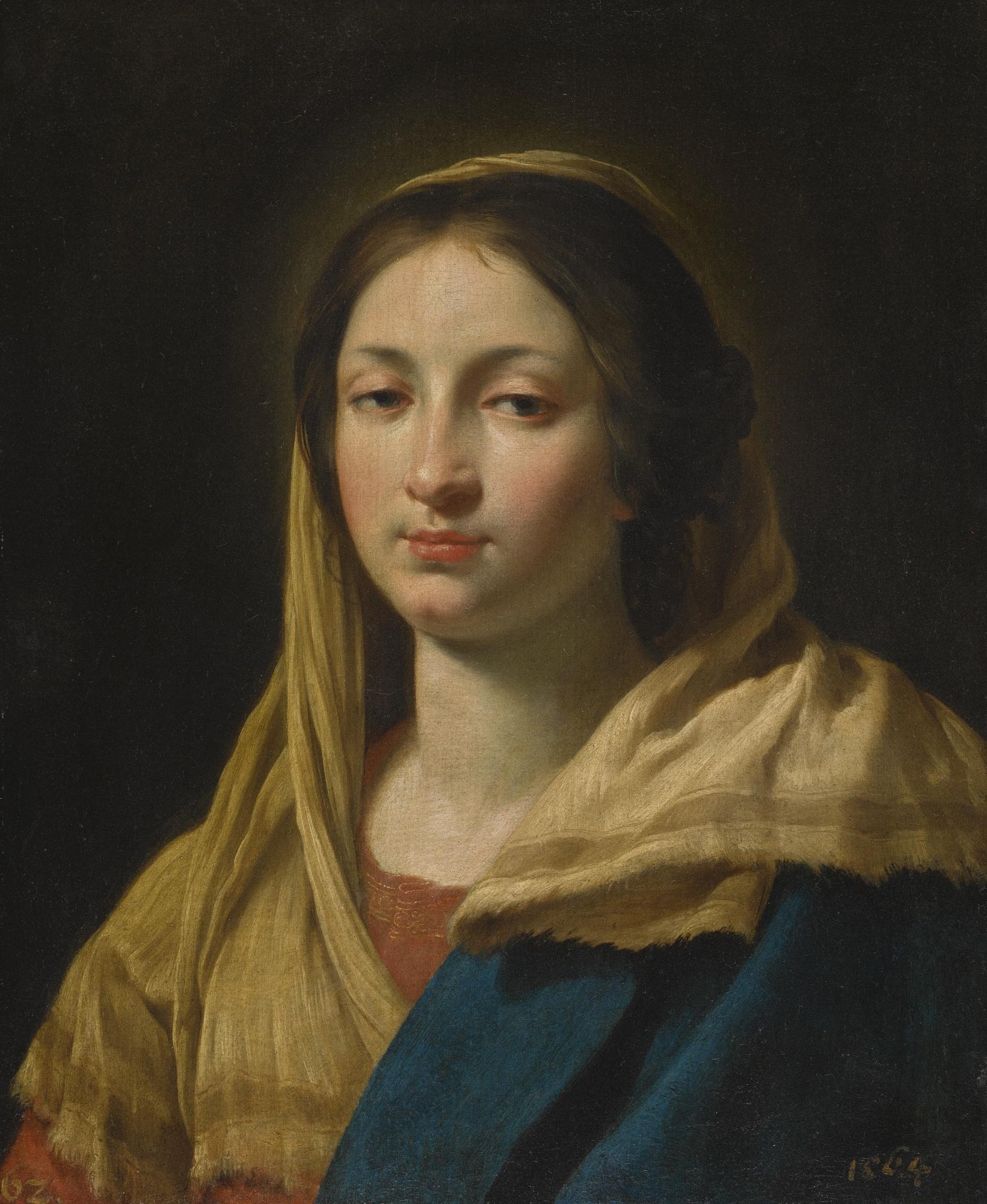 Simon Vouet - Study Of A Young Woman As The Virgin