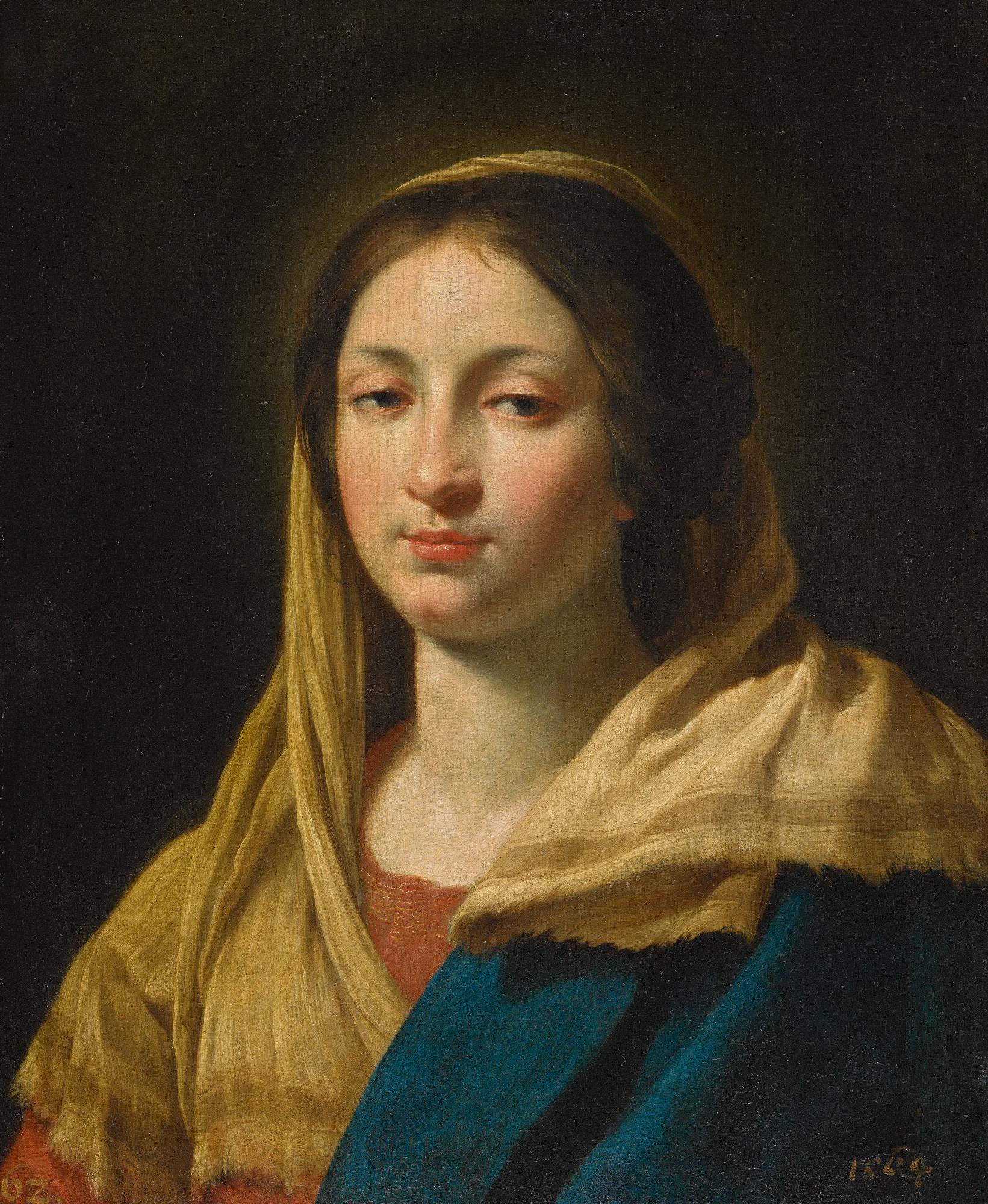 Simon Vouet - Study Of A Young Woman As The Virgin