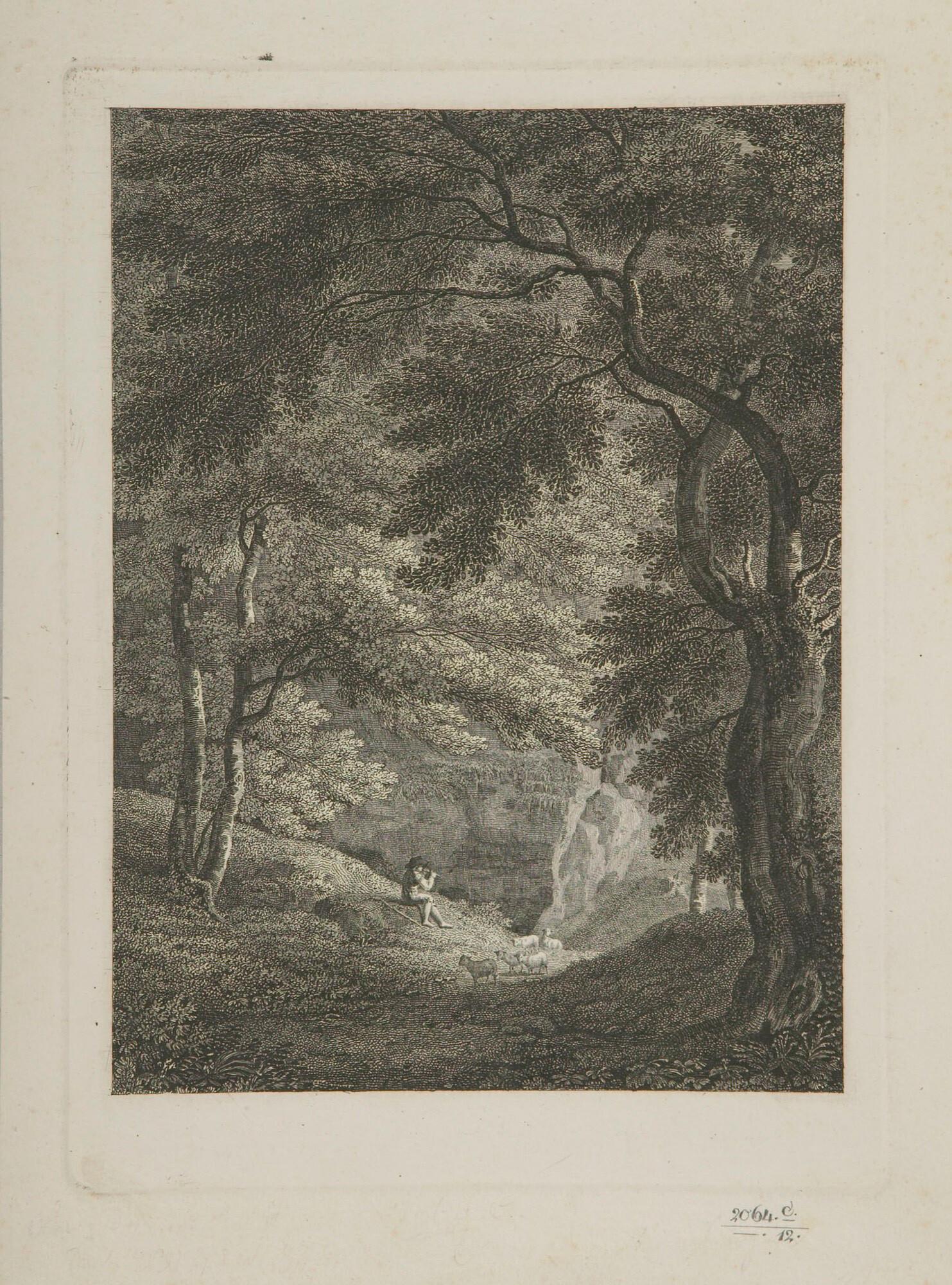 Simon Warnberger - 2 Bll.: Die Felsenwand bey Berg am Würmsee.