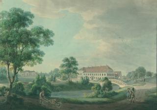 Simon Warnberger - Ein bayerischer Landsitz an einem Kanal.