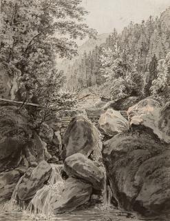 Simon Warnberger - Eine Schleifmühle bei Ohlstadt.