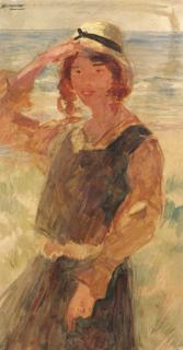 Simon Willem Maris - Mies aan het strand