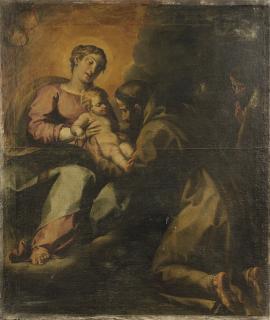 Simone Barabino - La Madonna offre il Bambino a San Francesco