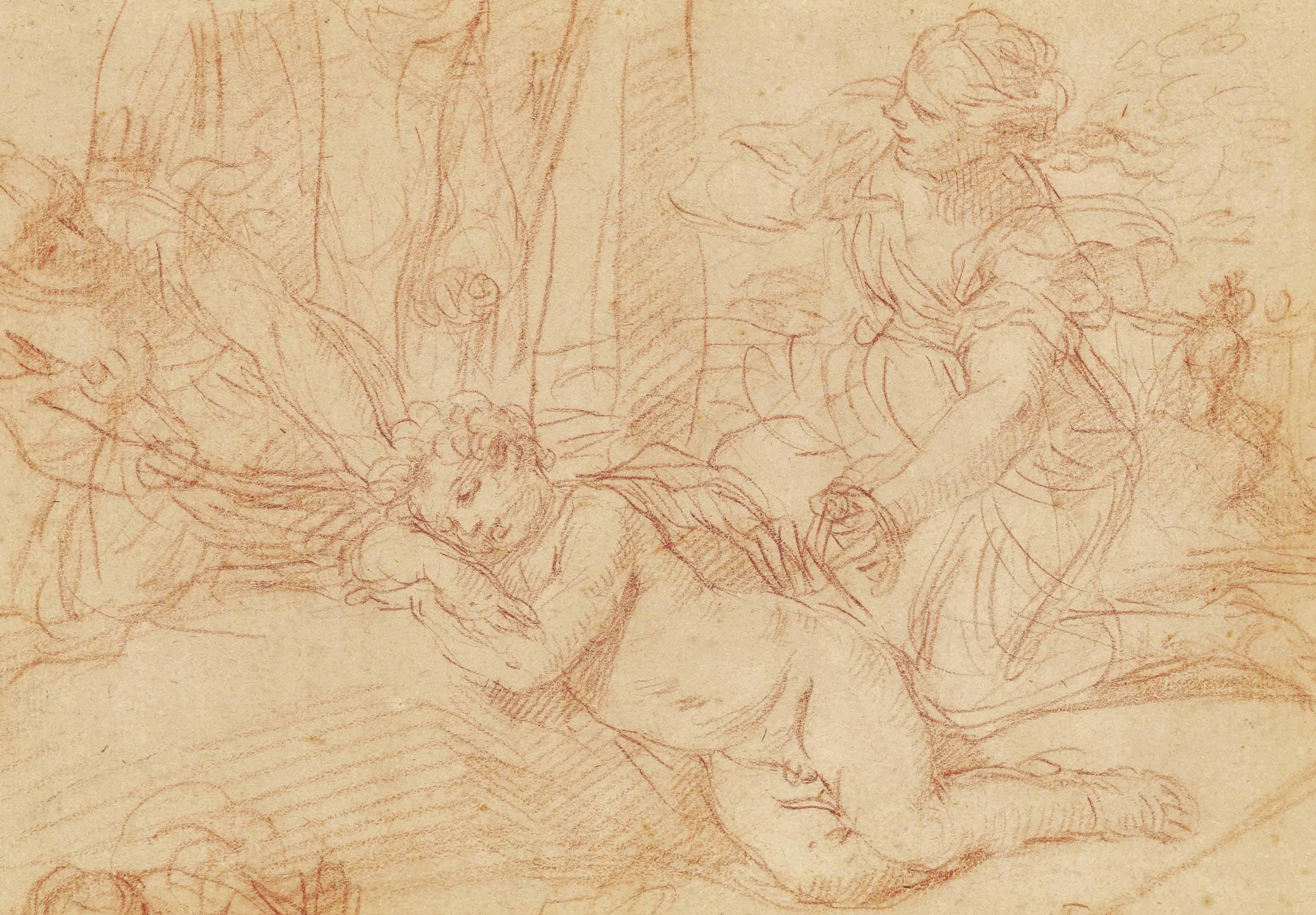 Simone Cantarini, il Pesarese - Venus And The Nymphs Disarming Cupid