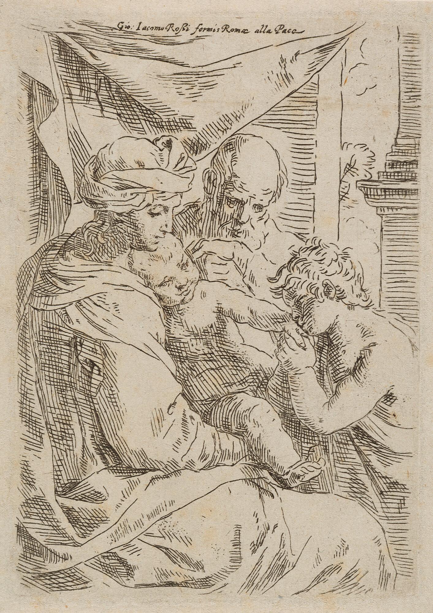 Simone Cantarini - Die heilige Familie mit dem Johannesknaben.