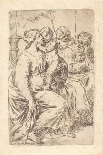 Simone Cantarini - Die heilige Familie mit dem Johannesknaben.