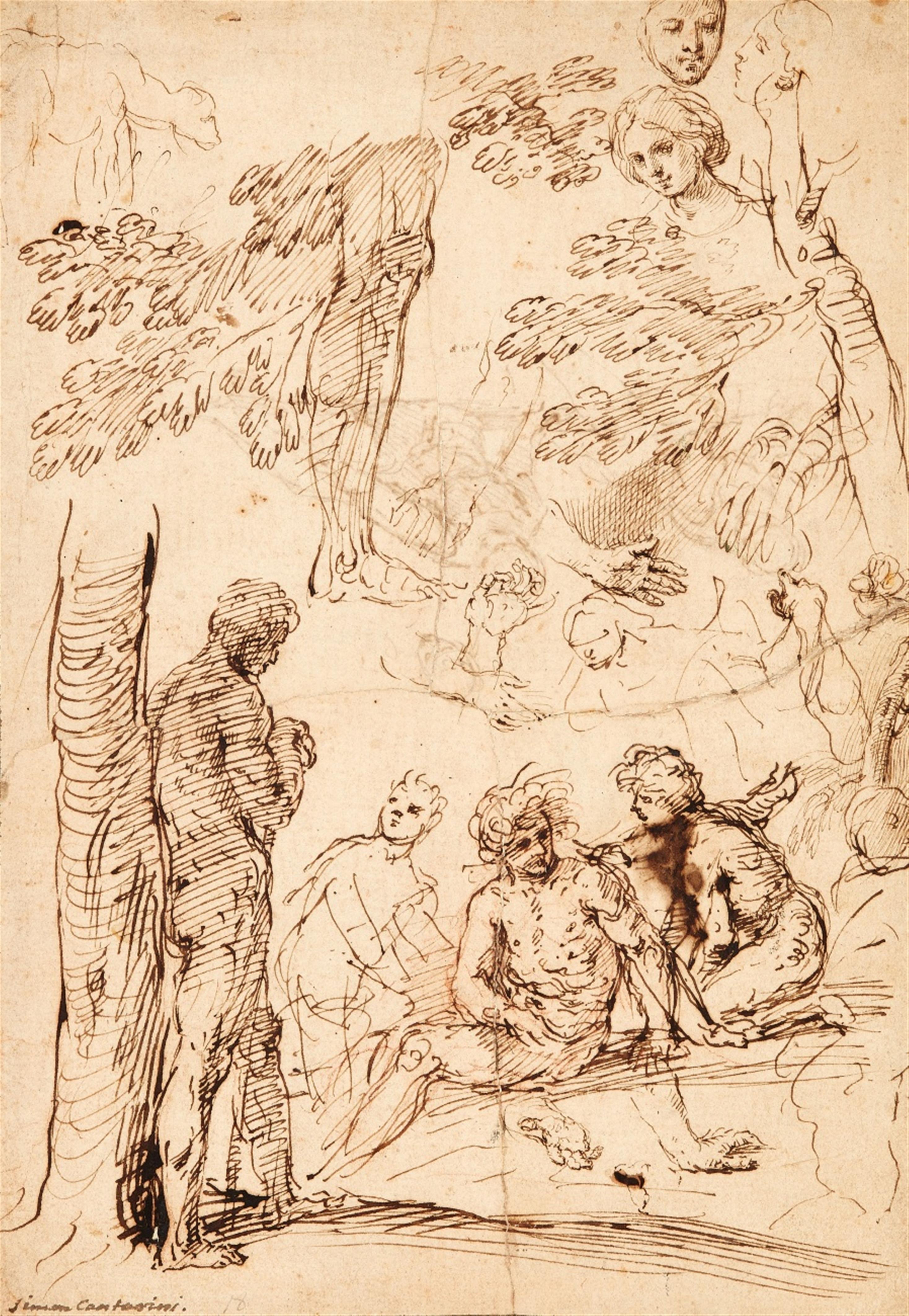 Simone Cantarini - Landschafts- und Figurenstudien