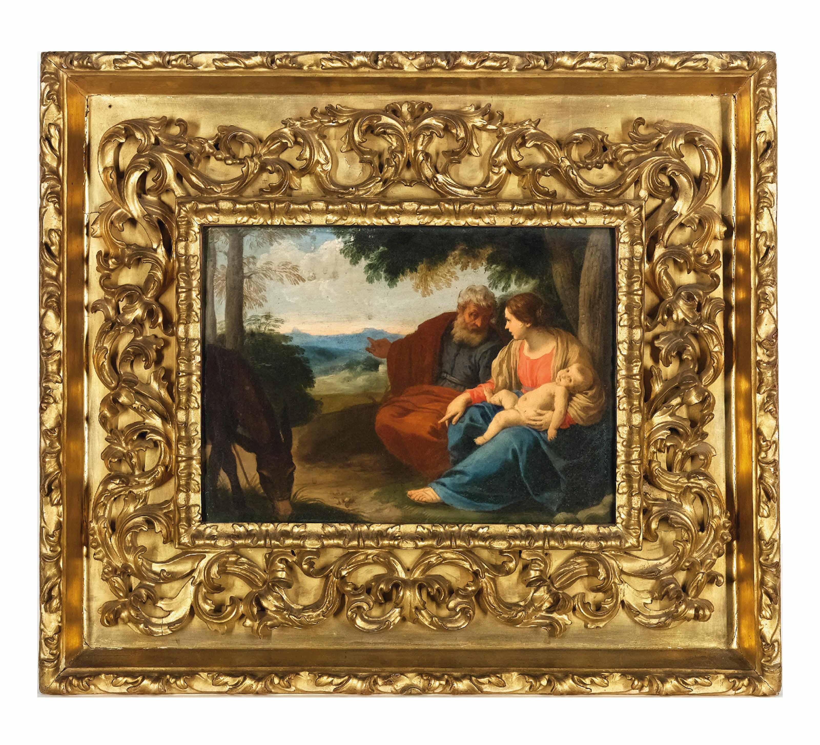 Simone Cantarini - Riposo in Egitto