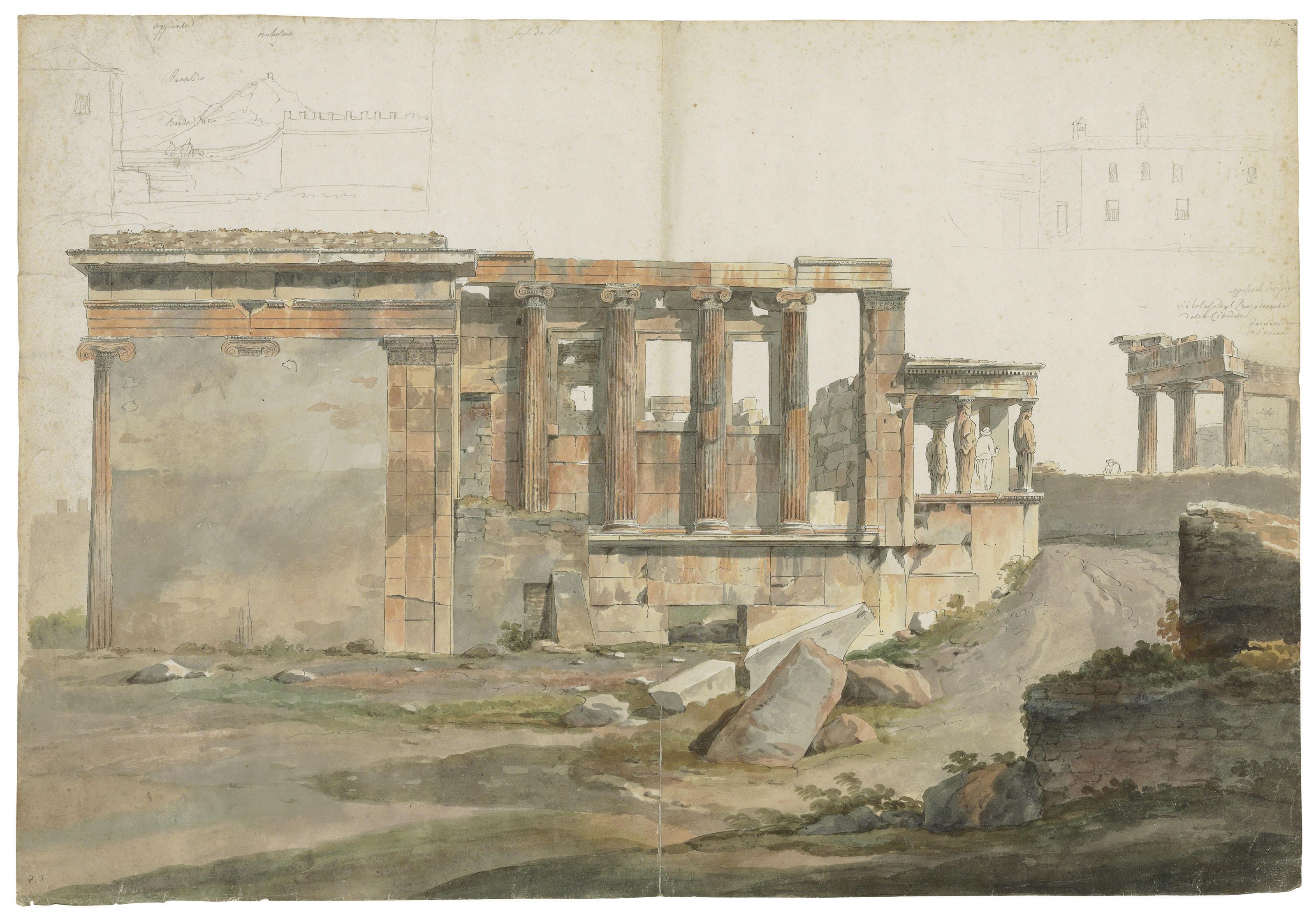 Simone Pomardi - A view of the Erechtheion on the Acropolis, Athens, seen from the West