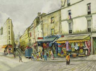 Sine Mackinnon - A Street Corner, Montmartre