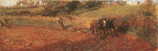 Sir Alfred East, R.A. - Autumn Ploughing