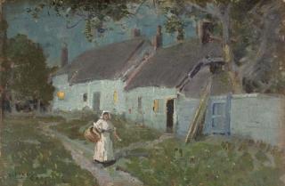 Sir Alfred East, R.A. - Moonlight