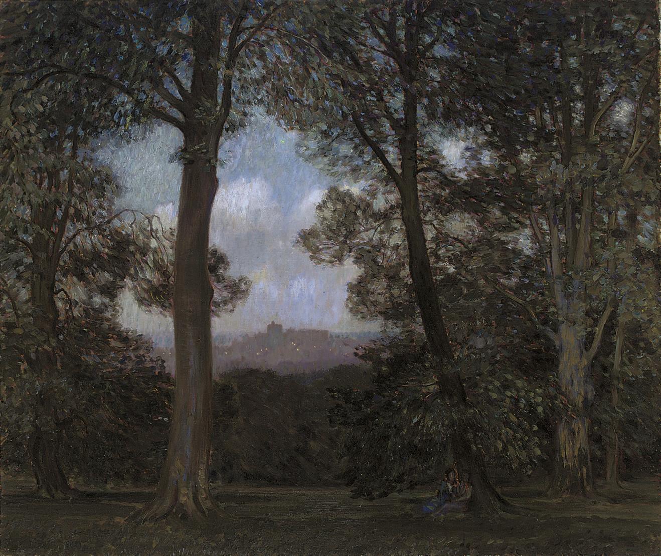 Sir Alfred East, R.A. - Twilight in Windsor Forest