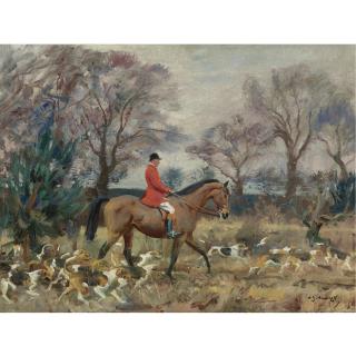 Sir Alfred J. Munnings, P.R.A. - British In The Woods At Belvoir Castle
