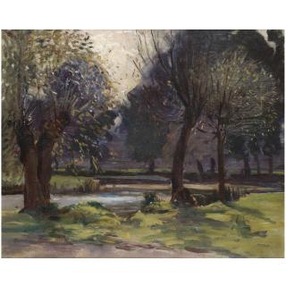 Sir Alfred J. Munnings, P.R.A. - Pollarded Willows