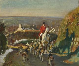 Sir Alfred James Munnings, P.R.A., R.W.S., P.R. - December Morning, Cornwall