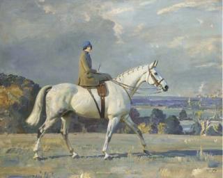 Sir Alfred James Munnings, P.R.A., R.W.S. - Beryl Riley-Smith on Snowflake