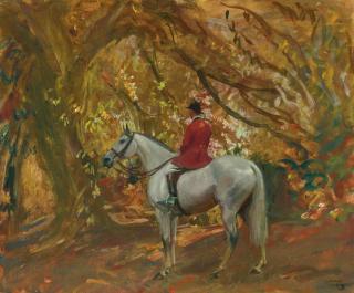 Sir Alfred James Munnings, P.R.A., R.W.S. - British Autumn Sunshine