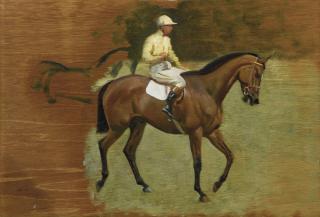 Sir Alfred James Munnings, P.R.A., R.W.S. - British study For Going Out At Kempton