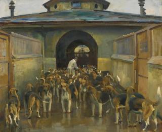Sir Alfred James Munnings, P.R.A., R.W.S. - British the Belvoir Kennels
