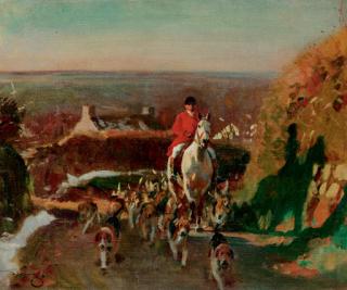 Sir Alfred James Munnings, P.R.A., R.W.S. - December Morning, Cornwall