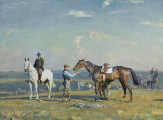 Sir Alfred James Munnings, P.R.A., R.W.S. - Early Morning on Manton Downs