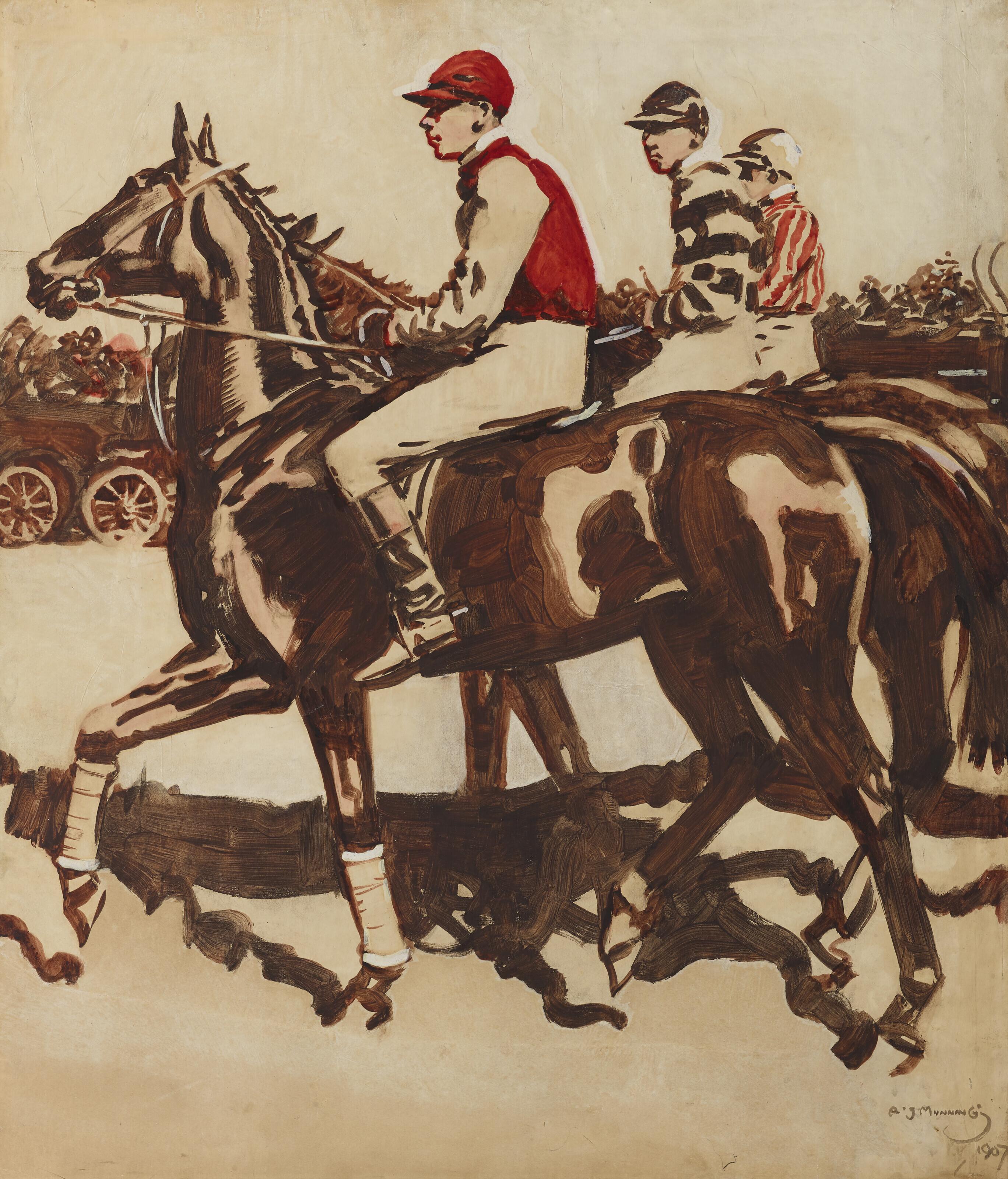 Sir Alfred James Munnings, P.R.A., R.W.S. - Going to the start