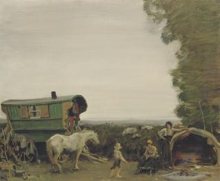 Sir Alfred James Munnings, P.R.A., R.W.S. - Gypsies in Hampshire