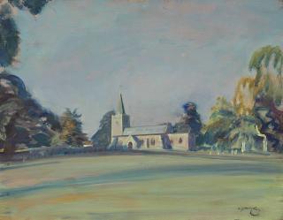 Sir Alfred James Munnings, P.R.A., R.W.S. - Polstead Church, Suffolk