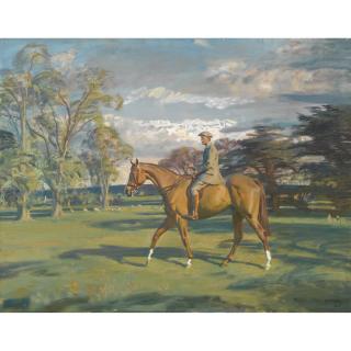 Sir Alfred James Munnings, P.R.A., R.W.S. - Portrait Of William Waldorf, 2Nd Viscount Astor On Bill\'S Simondale Ii
